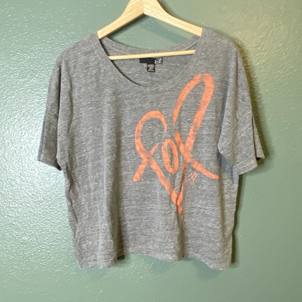 FOX Racing Crop Top Gray Womens Small
